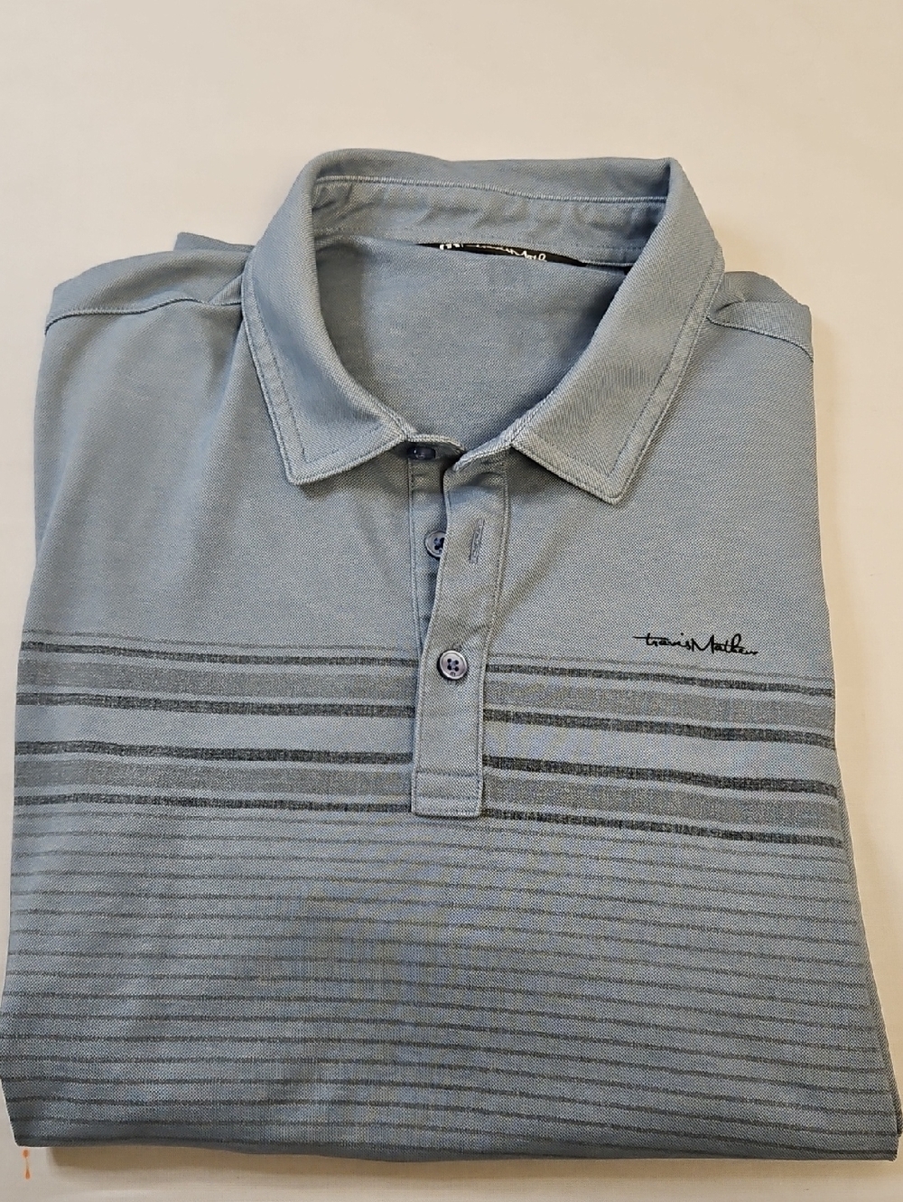 Travis Mathew Golf Polo, Blue/gray, Size Medium - Picture 10 of 10